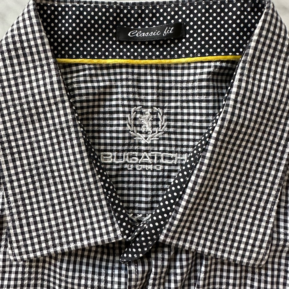 Bugatchi Men Short Sleeve Button Up Classic Fit - Large - Picture 7 of 7